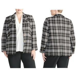 NEW NWT Rachel Roy Plaid Plus Size Blazer Size 22